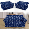 Pattern Print Anchor Nautical Loveseat Cover-grizzshop