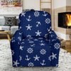 Pattern Print Anchor Nautical Recliner Cover-grizzshop