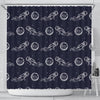 Pattern Print Astronaut Bathroom Shower Curtain-grizzshop