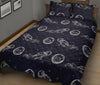 Pattern Print Astronaut Bed Set Quilt-grizzshop