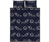 Pattern Print Astronaut Bed Set Quilt-grizzshop