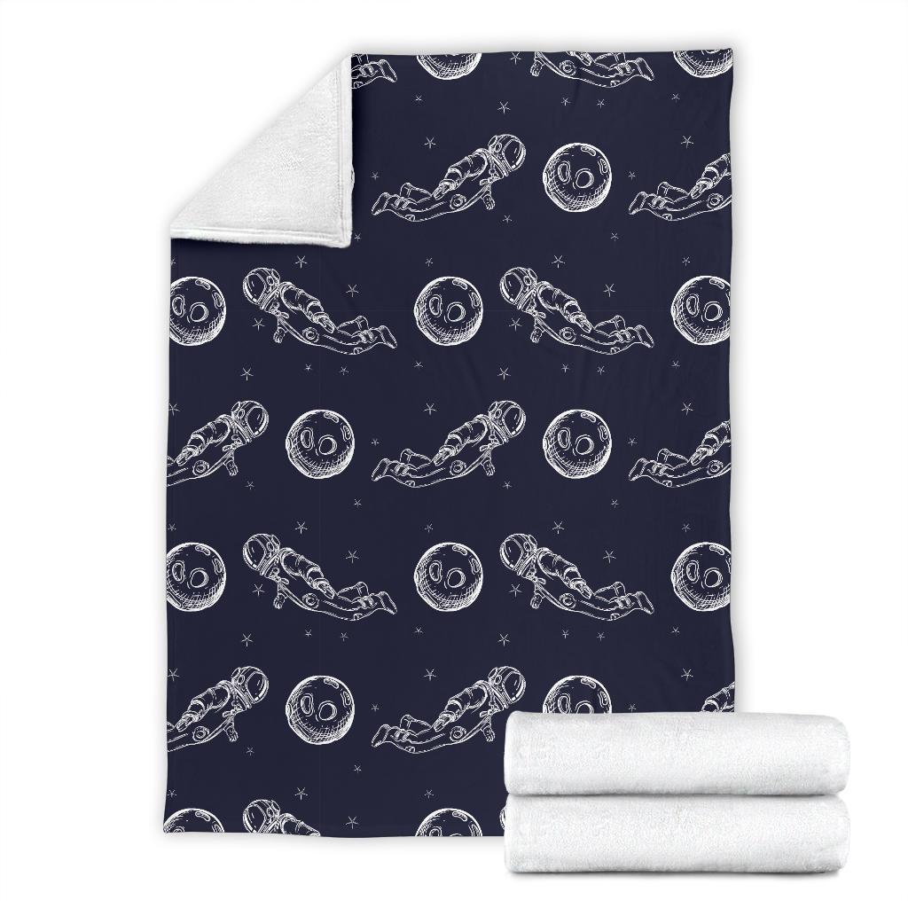 Pattern Print Astronaut Blanket-grizzshop