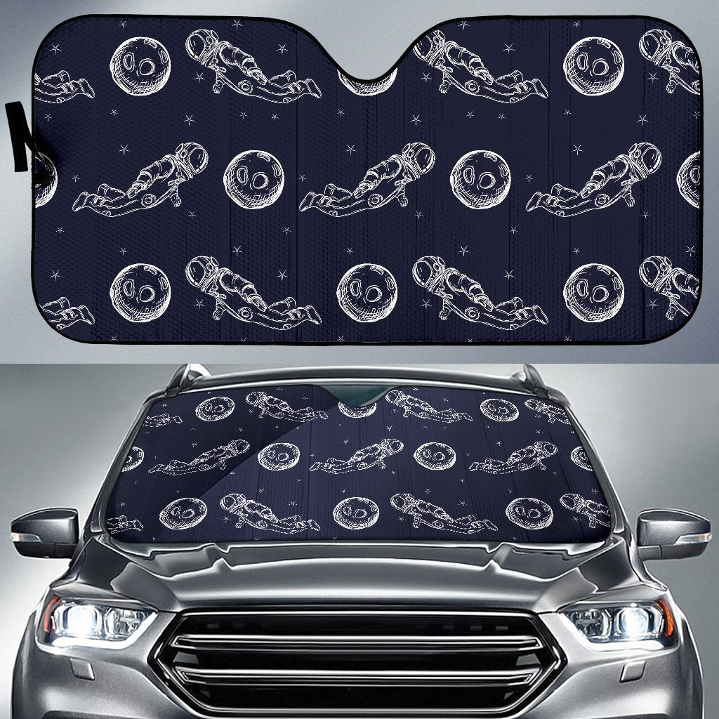 Pattern Print Astronaut Car Sun Shade-grizzshop