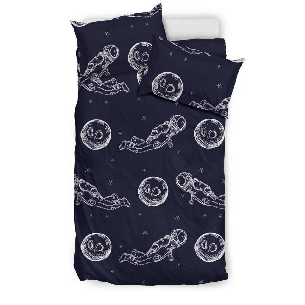 Pattern Print Astronaut Duvet Cover Bedding Set-grizzshop