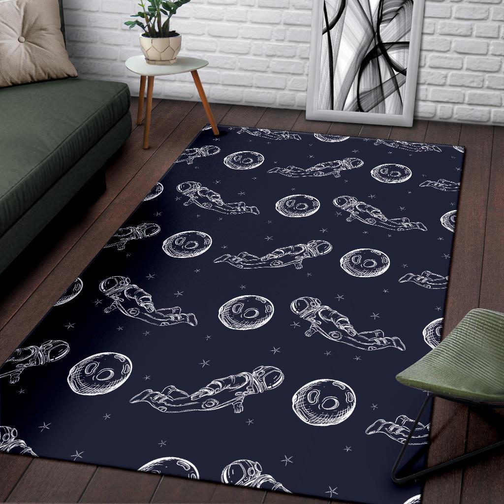 Pattern Print Astronaut Floor Mat-grizzshop