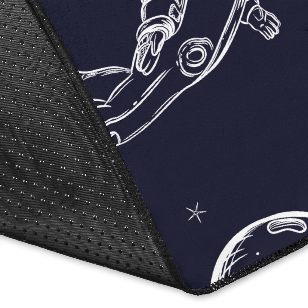 Pattern Print Astronaut Floor Mat-grizzshop