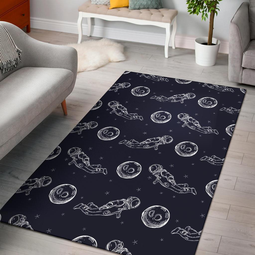 Pattern Print Astronaut Floor Mat-grizzshop