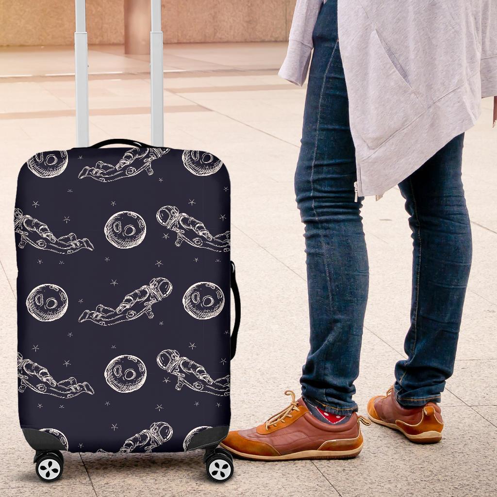 Pattern Print Astronaut Luggage Cover Protector-grizzshop