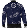 Pattern Print Astronaut Men's Bomber Jacket-grizzshop