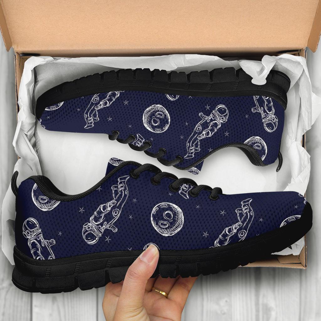 Pattern Print Astronaut Sneaker Shoes For Men Women-grizzshop