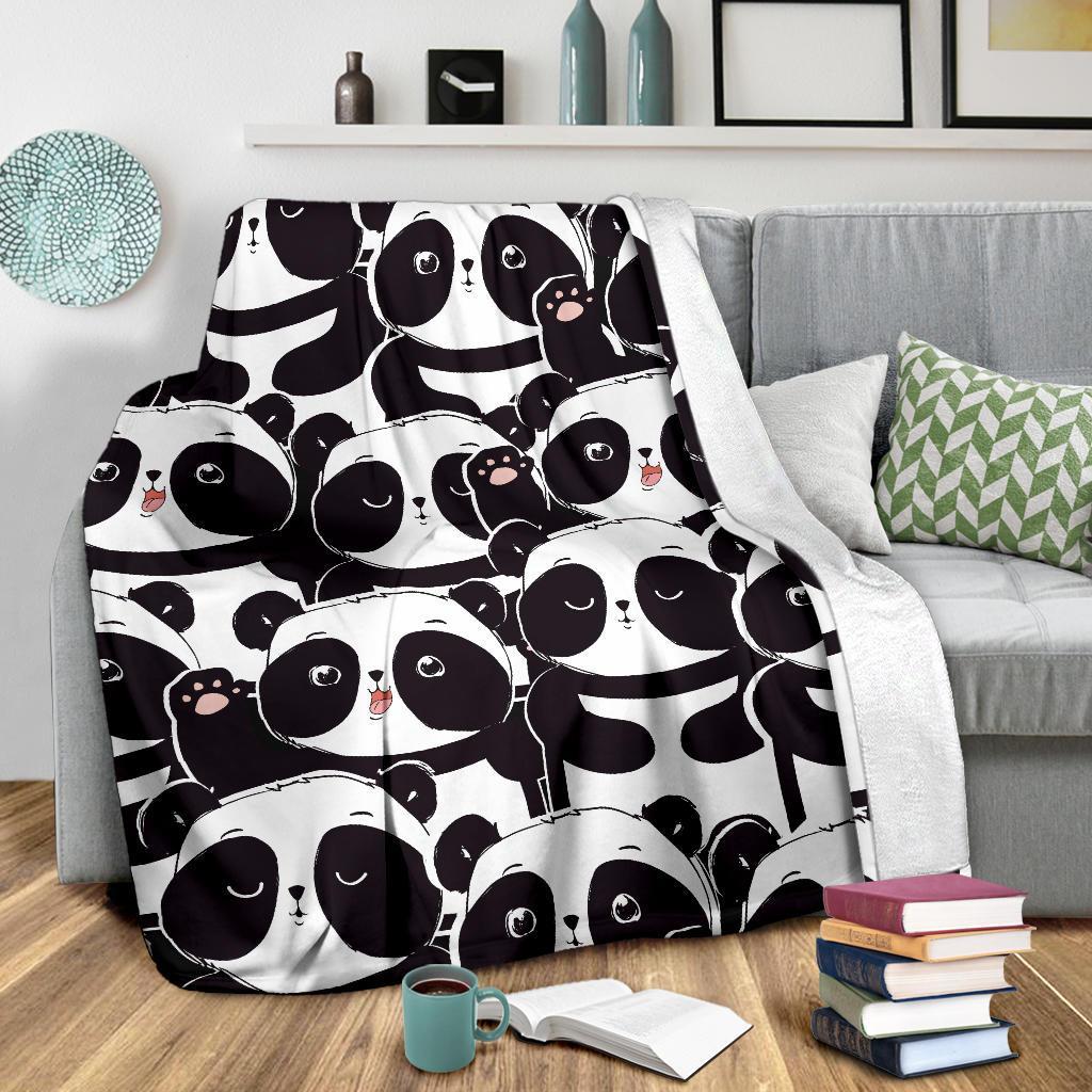 Pattern Print Baby Panda Blanket-grizzshop