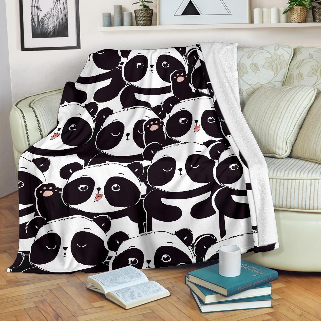 Pattern Print Baby Panda Blanket-grizzshop