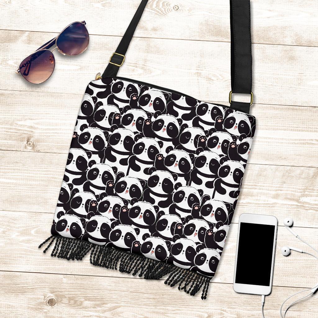 Pattern Print Baby Panda Crossbody Bags-grizzshop