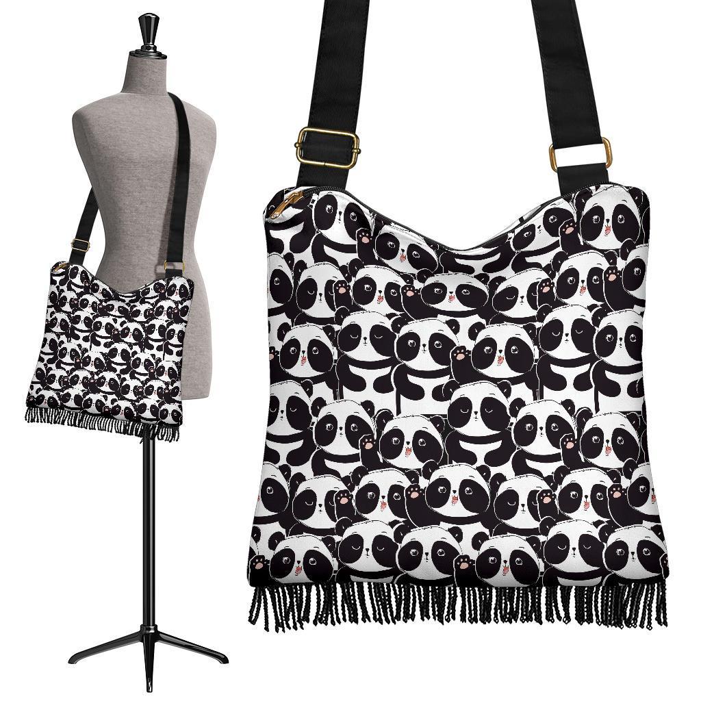 Pattern Print Baby Panda Crossbody Bags-grizzshop