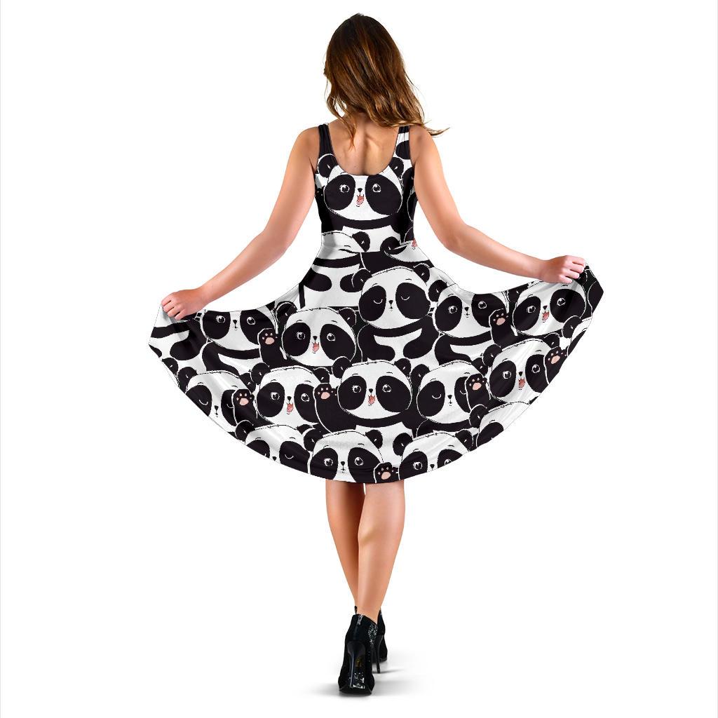 Pattern Print Baby Panda Dress-grizzshop