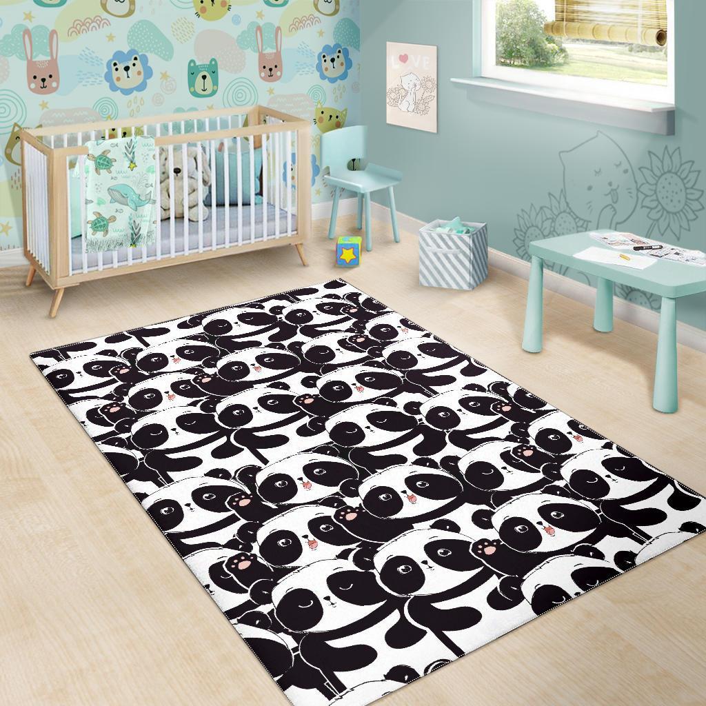 Pattern Print Baby Panda Floor Mat-grizzshop