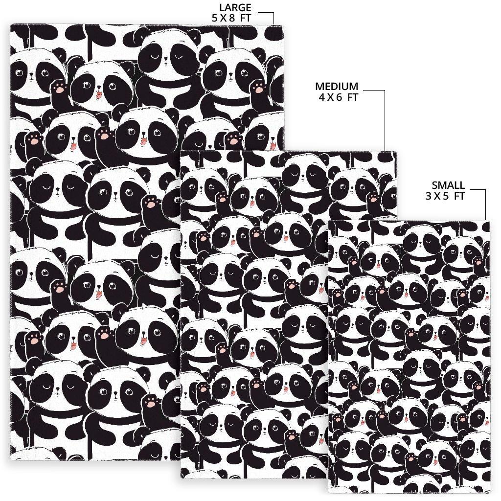 Pattern Print Baby Panda Floor Mat-grizzshop