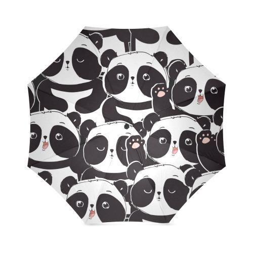 Pattern Print Baby Panda Foldable Umbrella-grizzshop