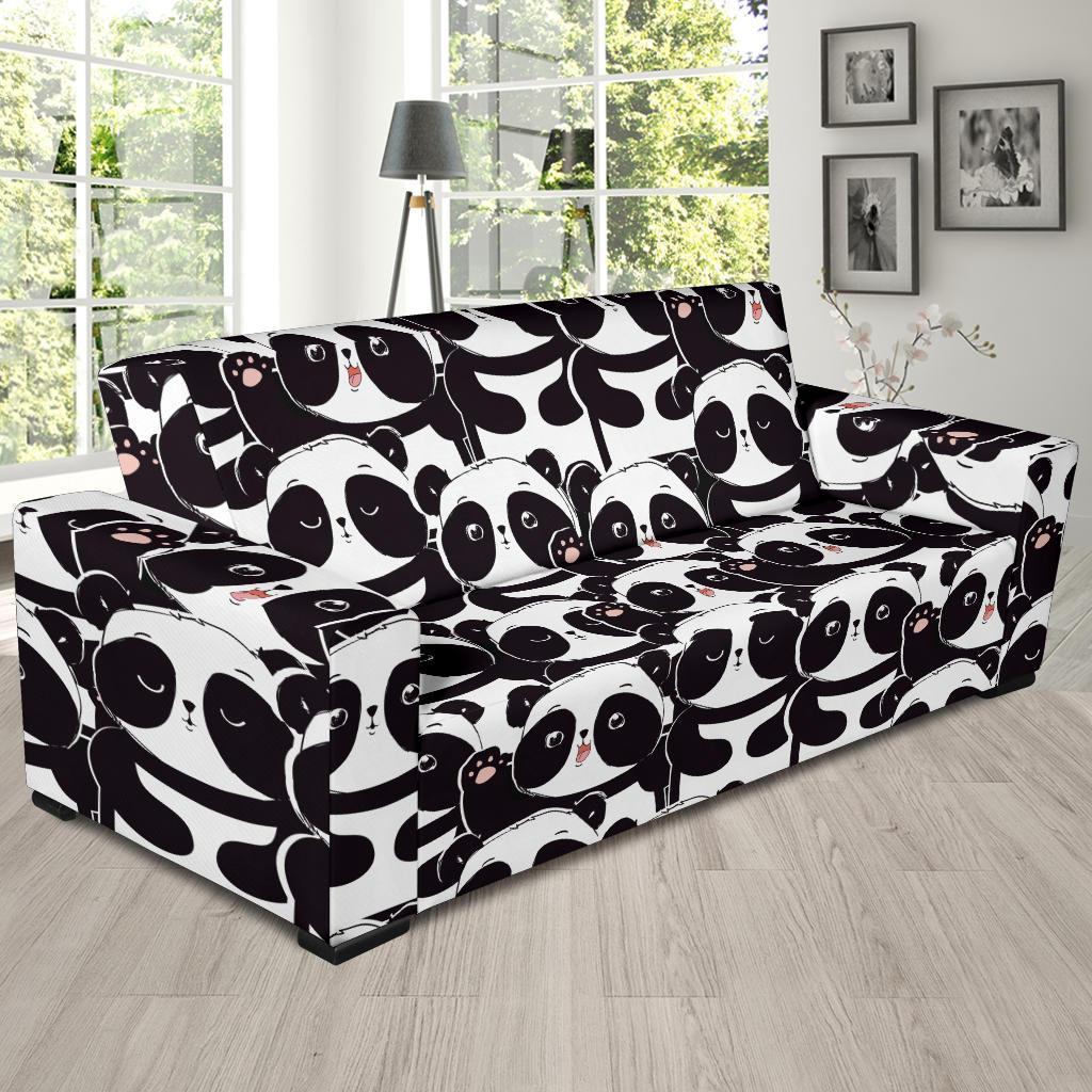 Pattern Print Baby Panda Sofa Covers-grizzshop