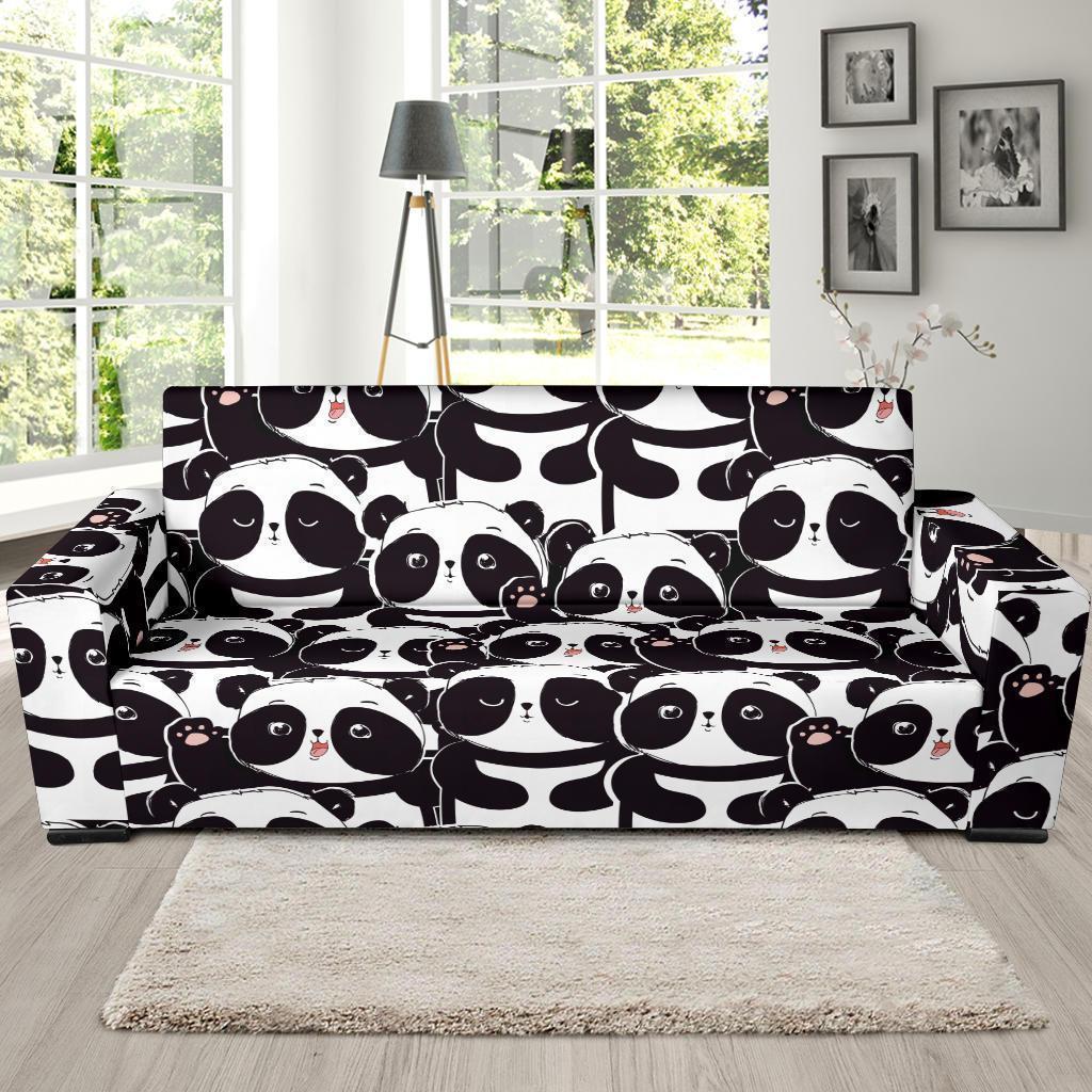 Pattern Print Baby Panda Sofa Covers-grizzshop