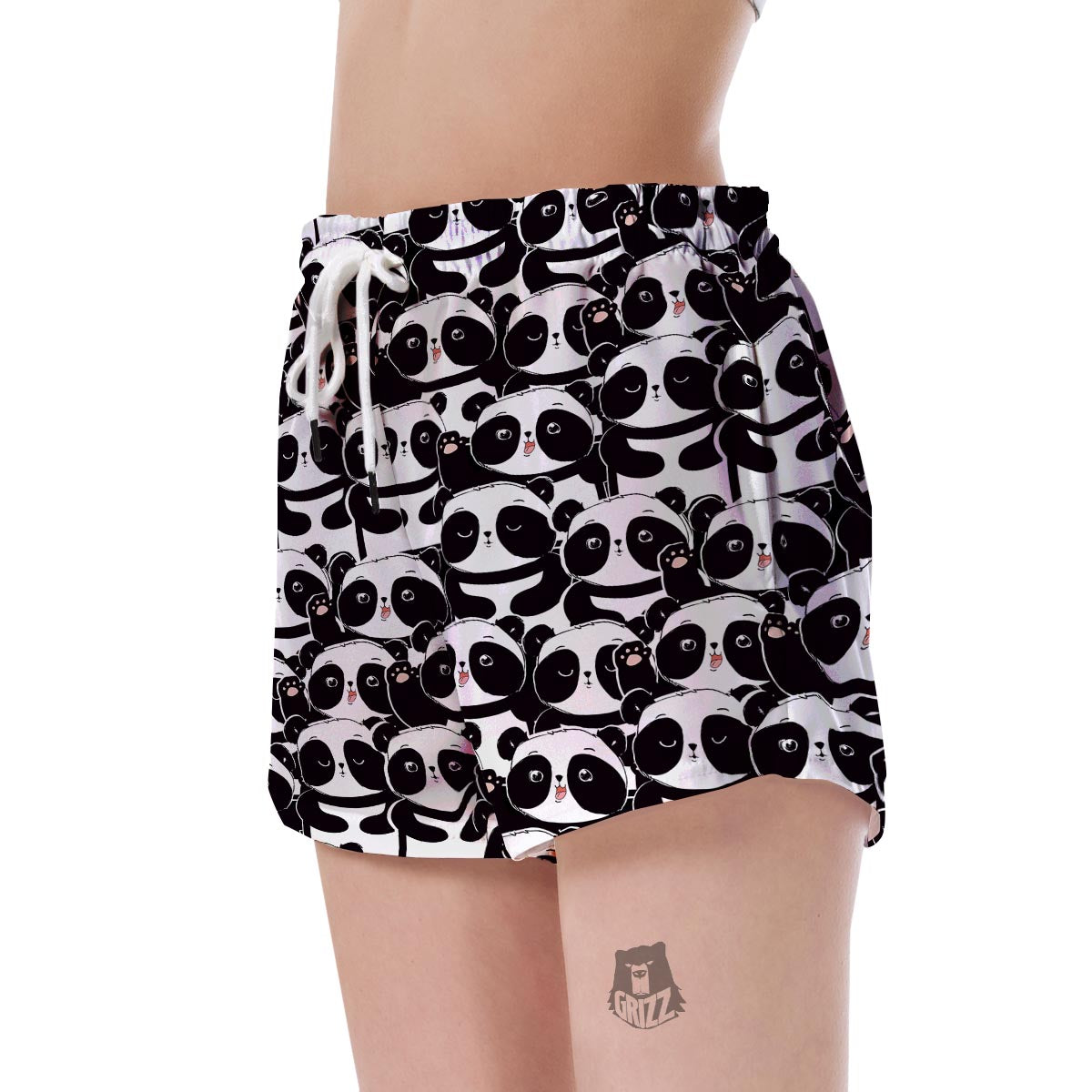 Pattern Print Baby Panda Women's Shorts-grizzshop