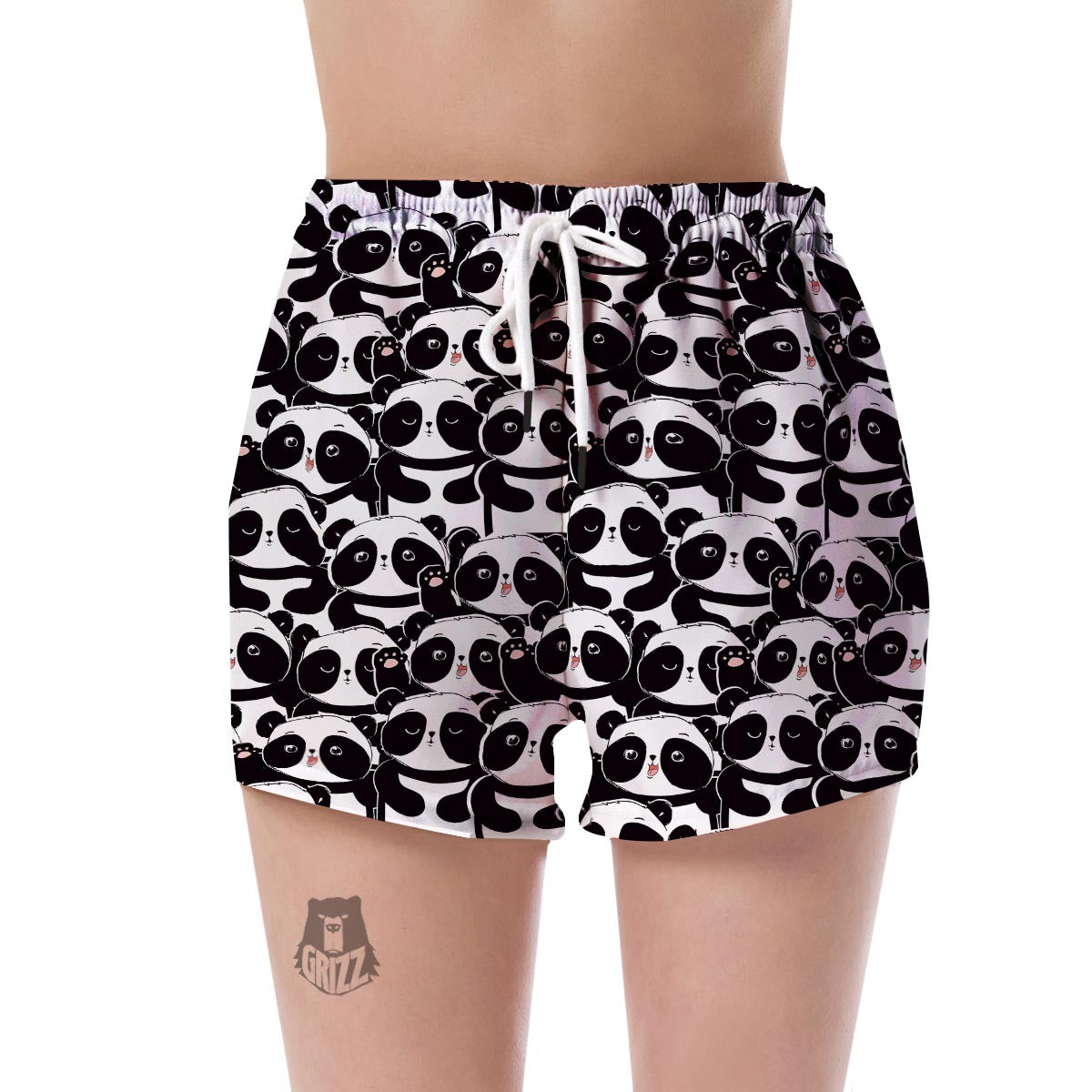 Pattern Print Baby Panda Women's Shorts-grizzshop
