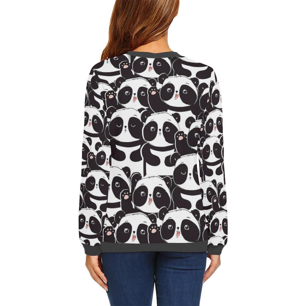 Pattern Print Baby Panda Women's Sweatshirt-grizzshop