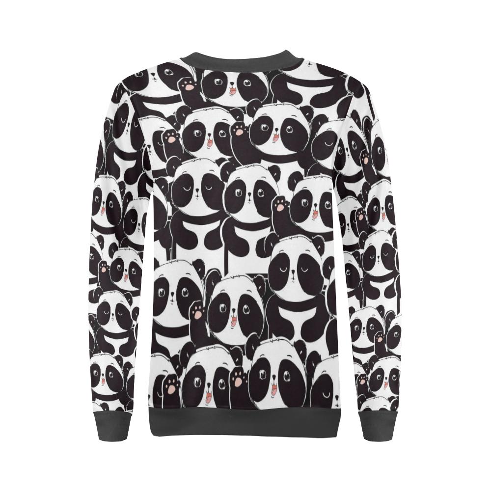 Pattern Print Baby Panda Women's Sweatshirt-grizzshop