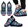 Pattern Print Baja Mexican Blanket Serape Black Sneaker Shoes For Men Women-grizzshop