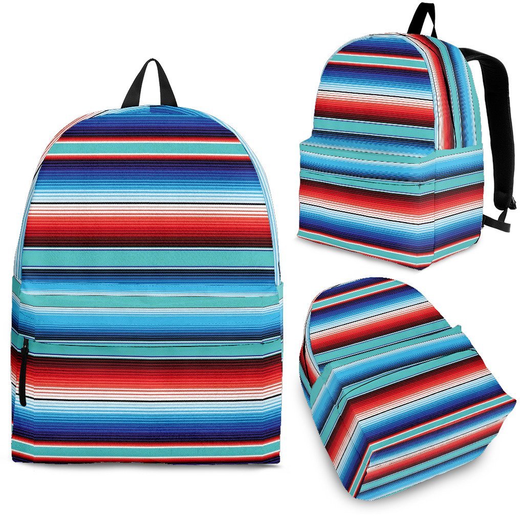 Pattern Print Baja Mexican Blanket Serape Premium Backpack-grizzshop