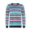 Pattern Print Baja Mexican Blanket Serape Women Crewneck Sweatshirt-grizzshop