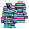 Pattern Print Baja Mexican Blanket Serape Women Long Robe-grizzshop