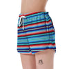 Pattern Print Baja Mexican Blanket Serape Women's Shorts-grizzshop