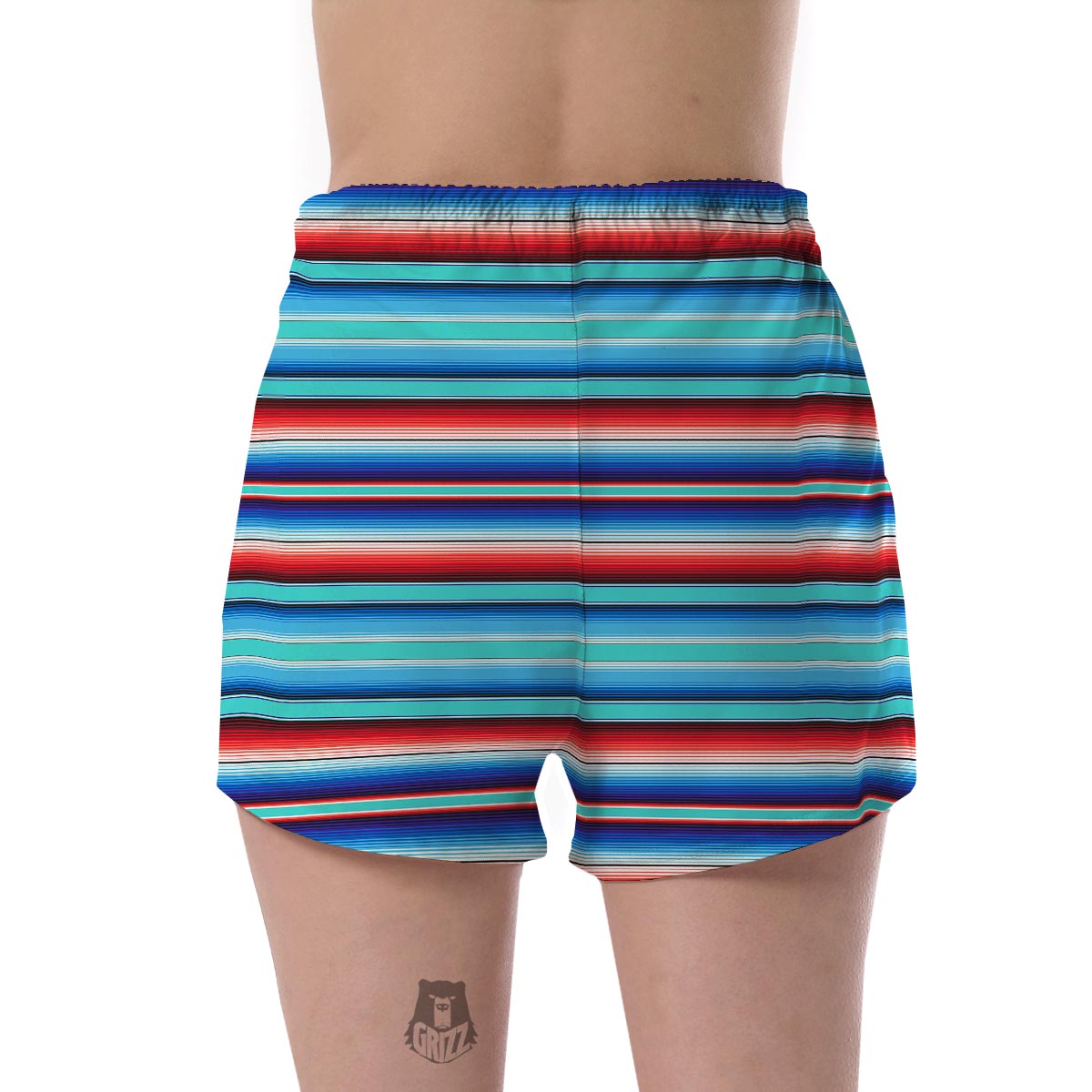 Pattern Print Baja Mexican Blanket Serape Women's Shorts-grizzshop