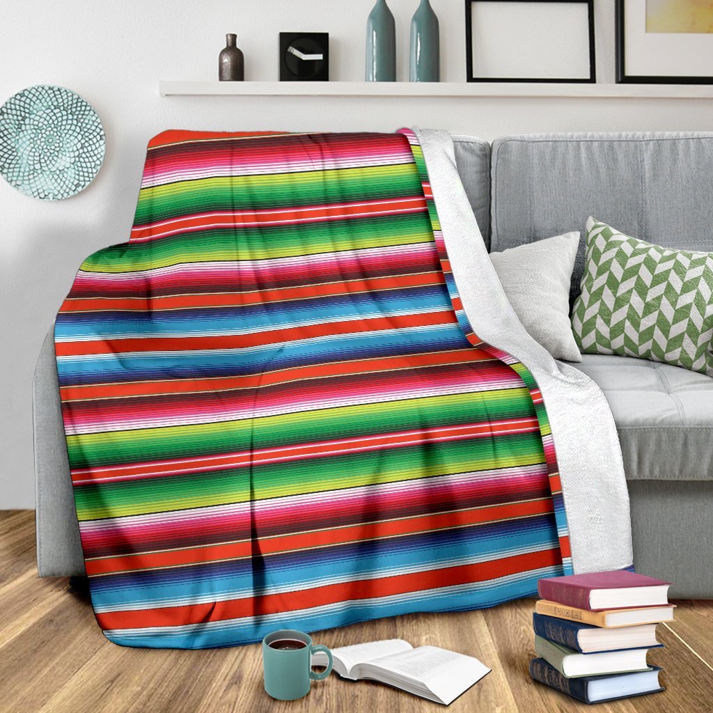 Pattern Print Baja Serape Mexican Blanket Blanket-grizzshop