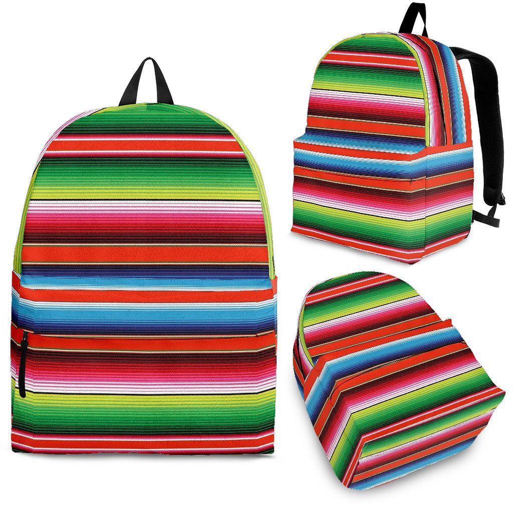 Pattern Print Baja Serape Mexican Blanket Premium Backpack-grizzshop