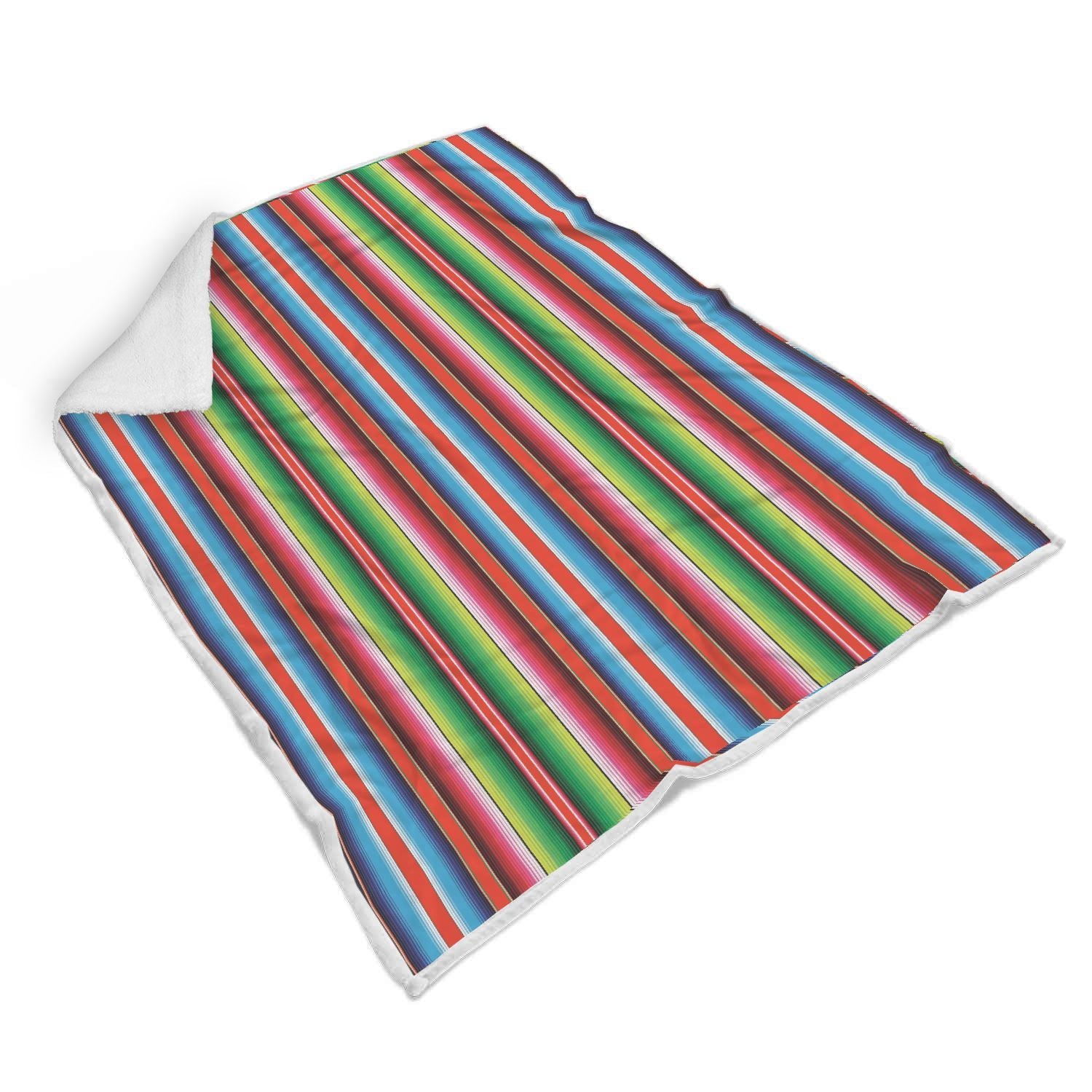 Pattern Print Baja Serape Mexican Blanket Throw Blanket-grizzshop