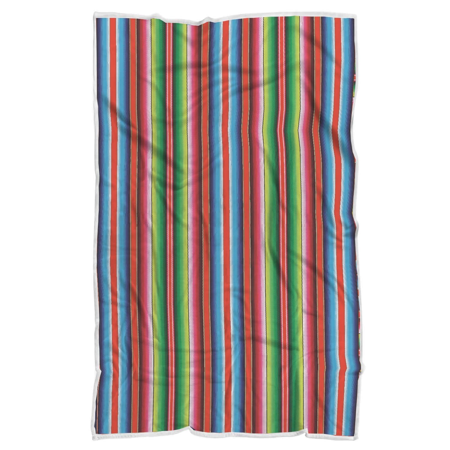 Pattern Print Baja Serape Mexican Blanket Throw Blanket-grizzshop