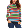 Pattern Print Baja Serape Mexican Blanket Women Crewneck Sweatshirt-grizzshop