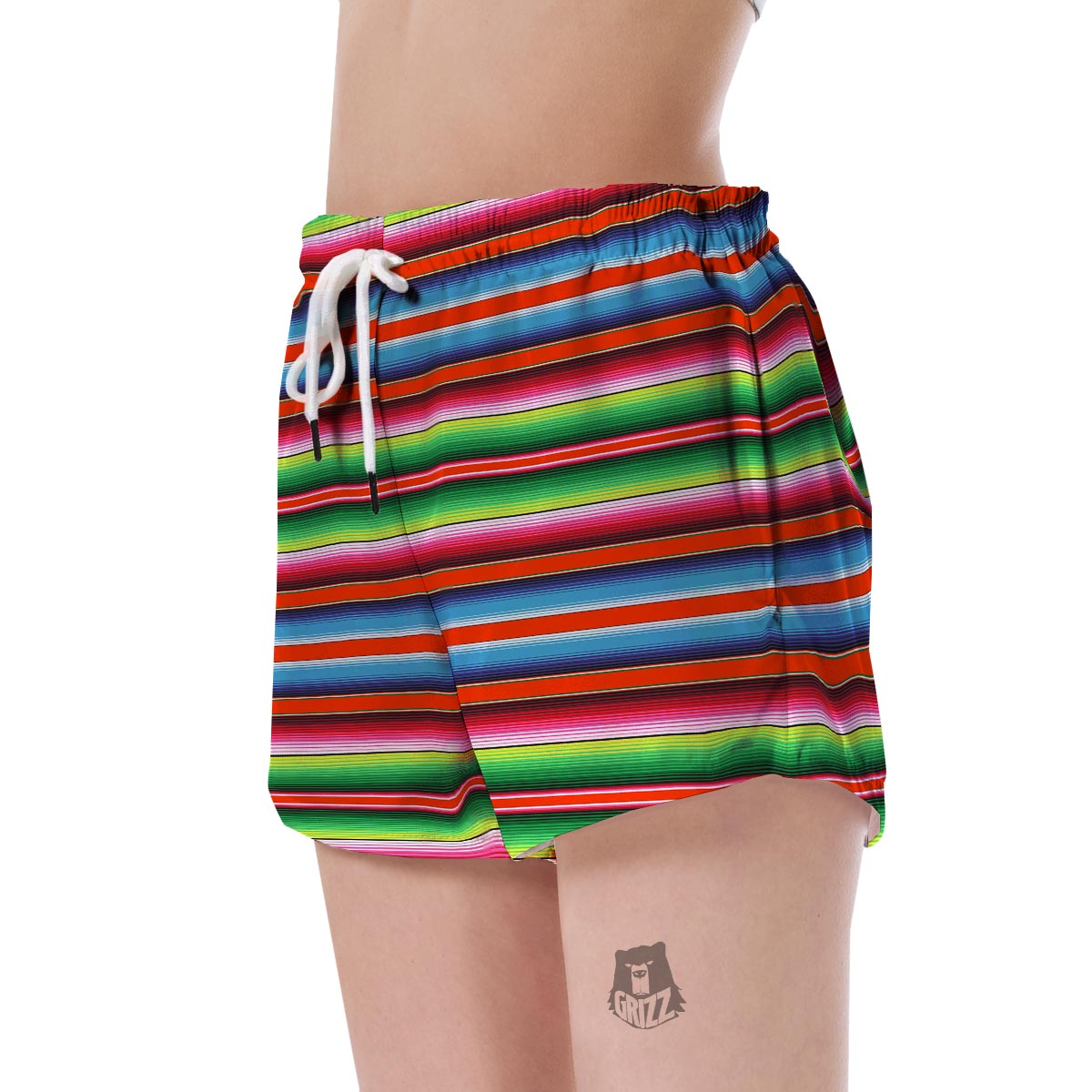 Pattern Print Baja Serape Mexican Blanket Women's Shorts-grizzshop