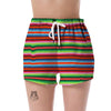 Pattern Print Baja Serape Mexican Blanket Women's Shorts-grizzshop