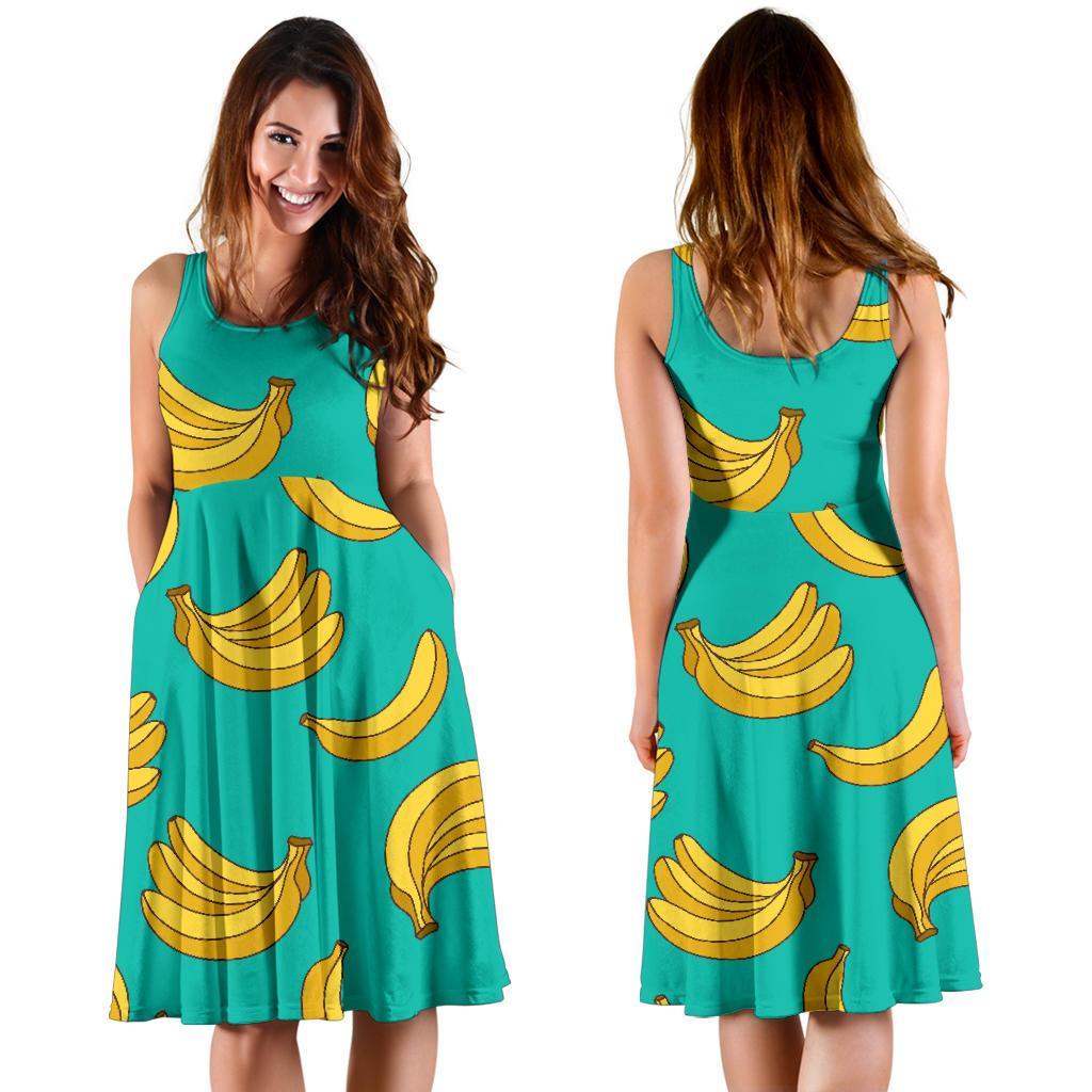 Pattern Print Banana Dress-grizzshop