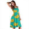 Pattern Print Banana Dress-grizzshop