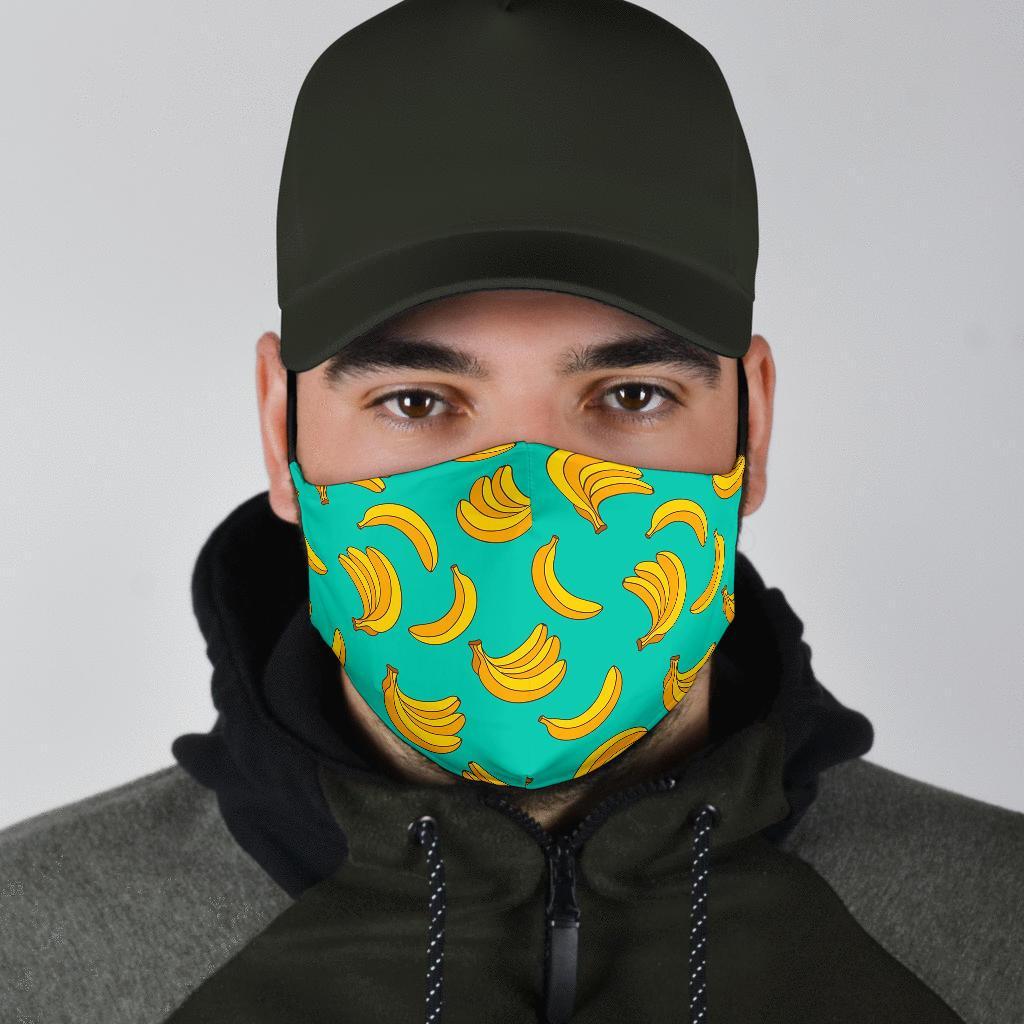 Pattern Print Banana Face Mask-grizzshop