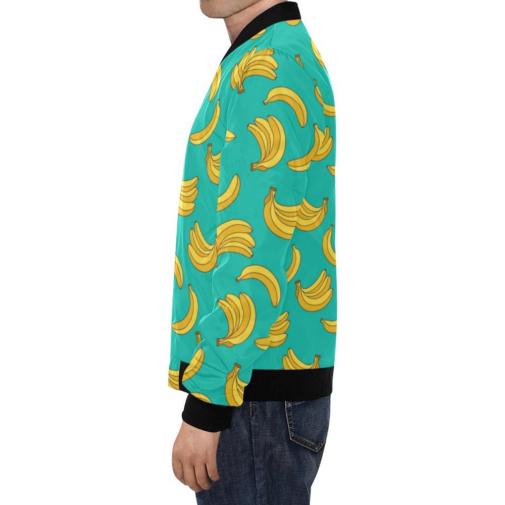 Pattern Print Banana Men's Bomber Jacket-grizzshop