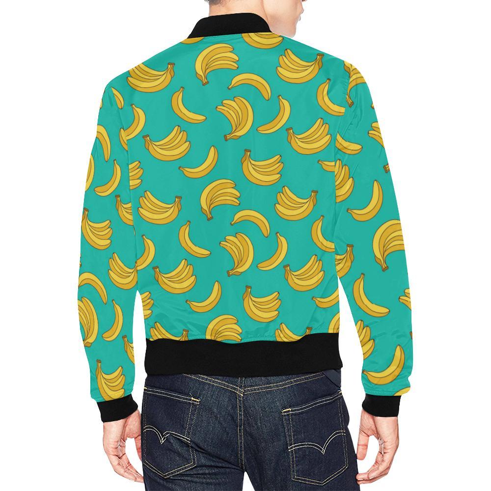 Pattern Print Banana Men's Bomber Jacket-grizzshop