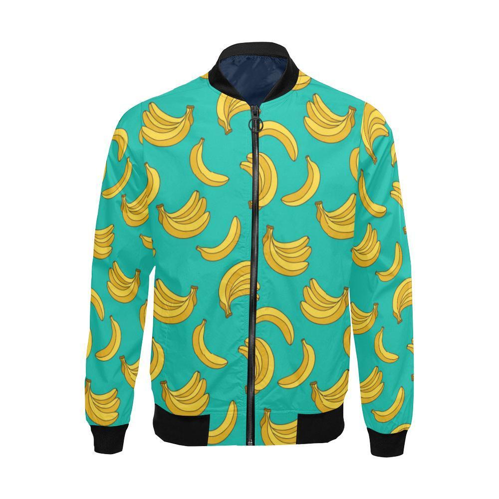 Pattern Print Banana Men's Bomber Jacket-grizzshop