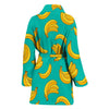 Pattern Print Banana Women Long Robe-grizzshop