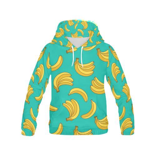 Pattern Print Banana Women Pullover Hoodie-grizzshop