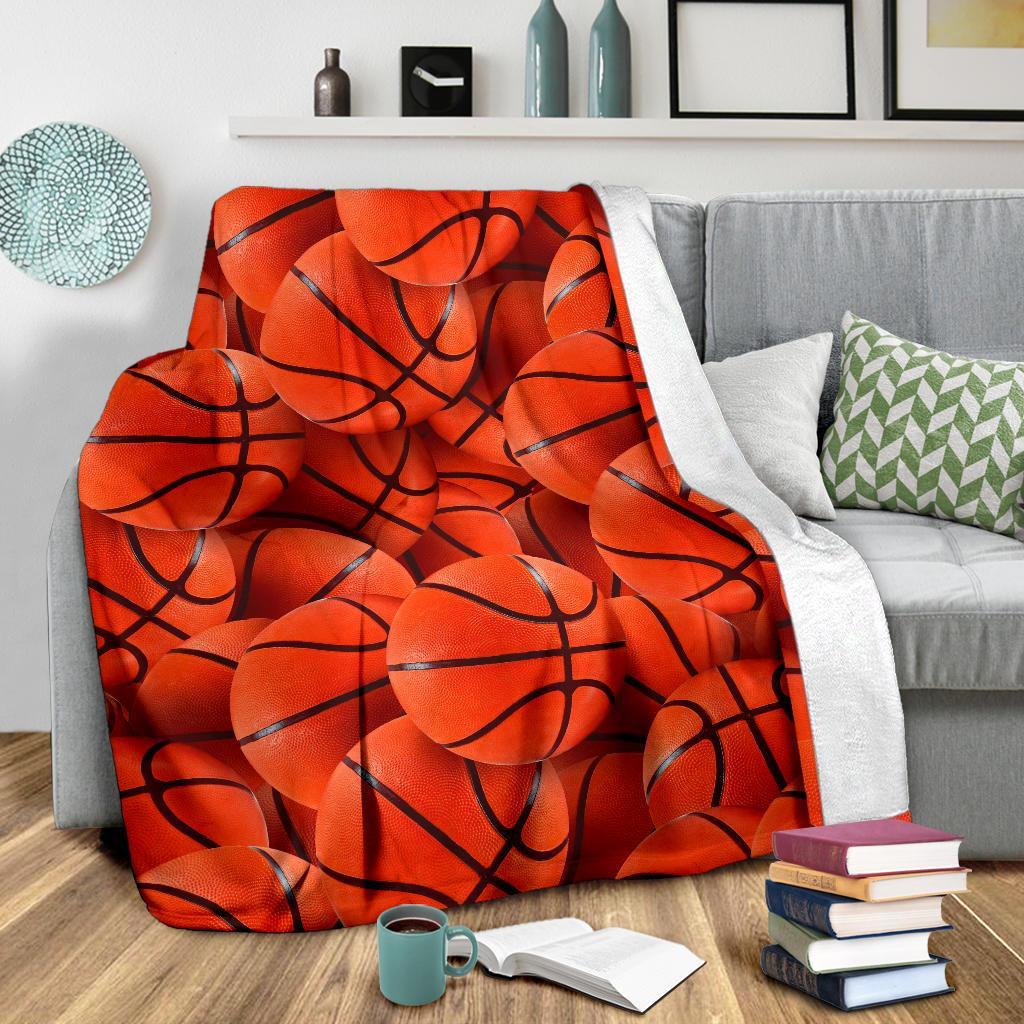 Pattern Print Basketball Blanket-grizzshop